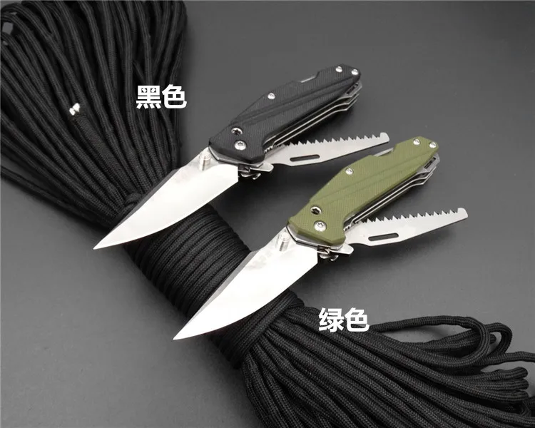 Sanrenmu 7116 Открытый EDC карманный нож с многофункциональным инструментом пила режущий ремень Стекло Выключатель отвертка бит и нейлоновая оболочка