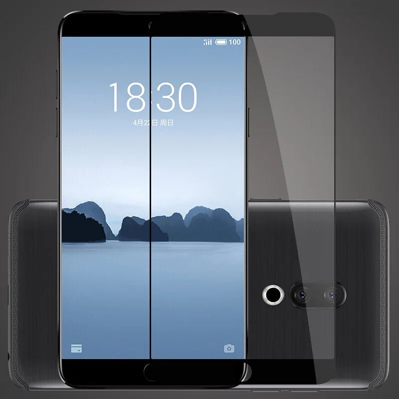 Закаленное стекло с полным покрытием для Meizu 15 Lite M15 Защитная пленка экрана / Plus