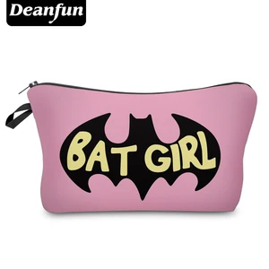 Розовые косметички Deanfun с 3D принтом летучей мыши, персонаж, макияж для девочек, модный органайзер для путешествий, для хранения 50954
