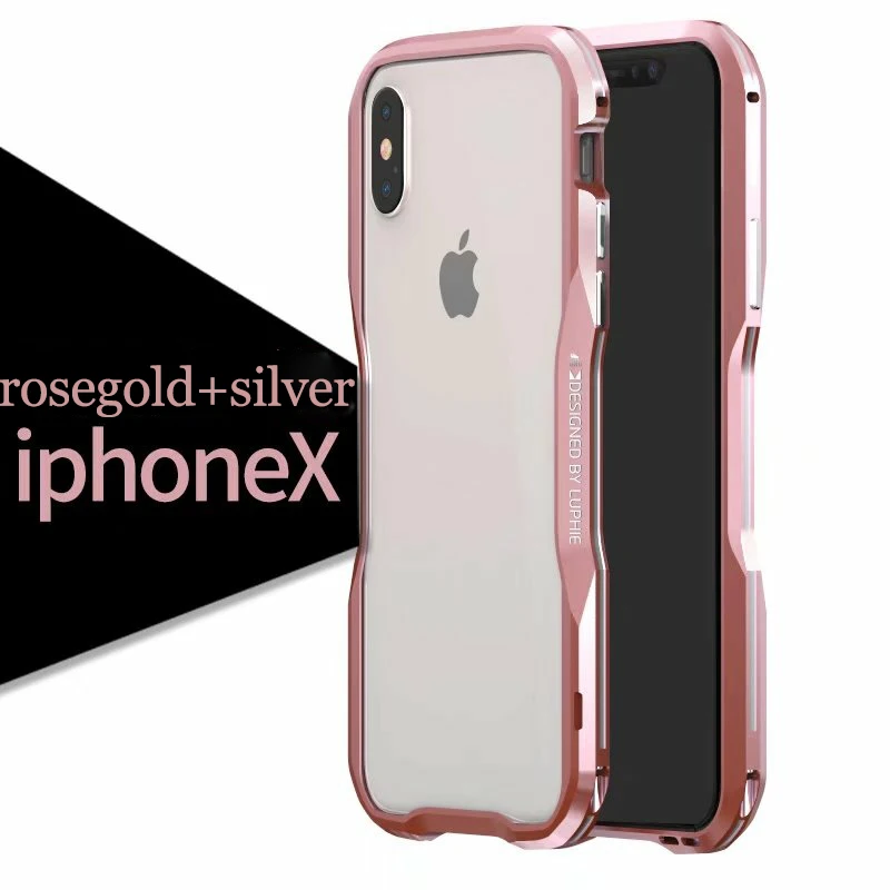 Luphie Bicolor Aluminum metal phone Bumper Case for iphoneX Frame iphone X 5.8inch Cover cases | Мобильные телефоны и
