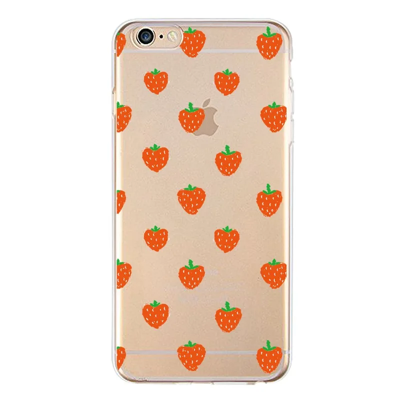 Пляжный мягкий прозрачный чехол из ТПУ для iPhone 4/4S 5 5S 6 6plus 7 8plus x силиконовый с