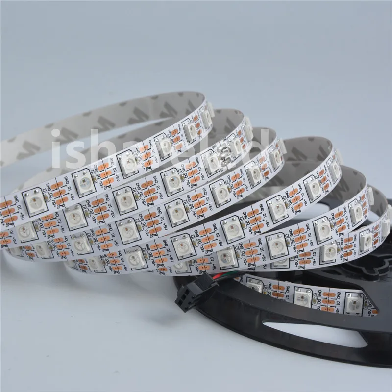1/5 м DC5V SK6812 WS2812B 60leds/m черный Белый SMD 5050 RGB Мечта адресуемых цветов пикселей