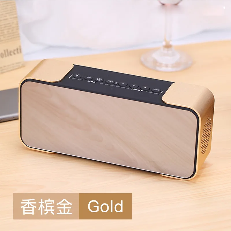 TOPROAD Bluetooth динамик беспроводной стерео алюминиевый Parlante портативный fm-радио Altavoz поддержка времени часы Будильник TF линия в