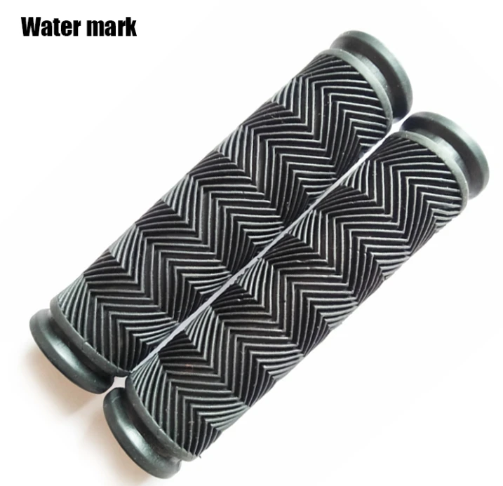 water mark Style 1 пара 3D резиновый чехол для велосипедного руля мягкий легкий Противоскользящий велосипед бар ручки MTB горный велосипед ручка Защитные кожухи шины - Цвет: water mark Style