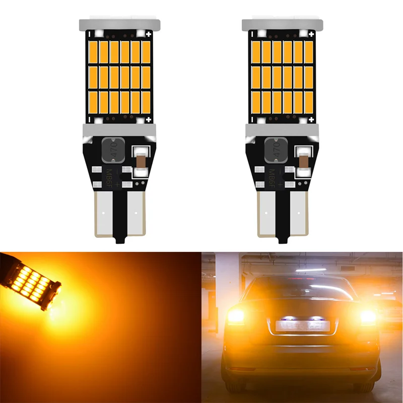 Orange TUINCYN 2 шт. супер яркий T15 W16W 921 светодиодный автомобильный светильник Canbus без ошибок обратный резервный светильник Led светильник ing лампа оранжевый/Янтарный Белый - Испускаемый цвет: Orange