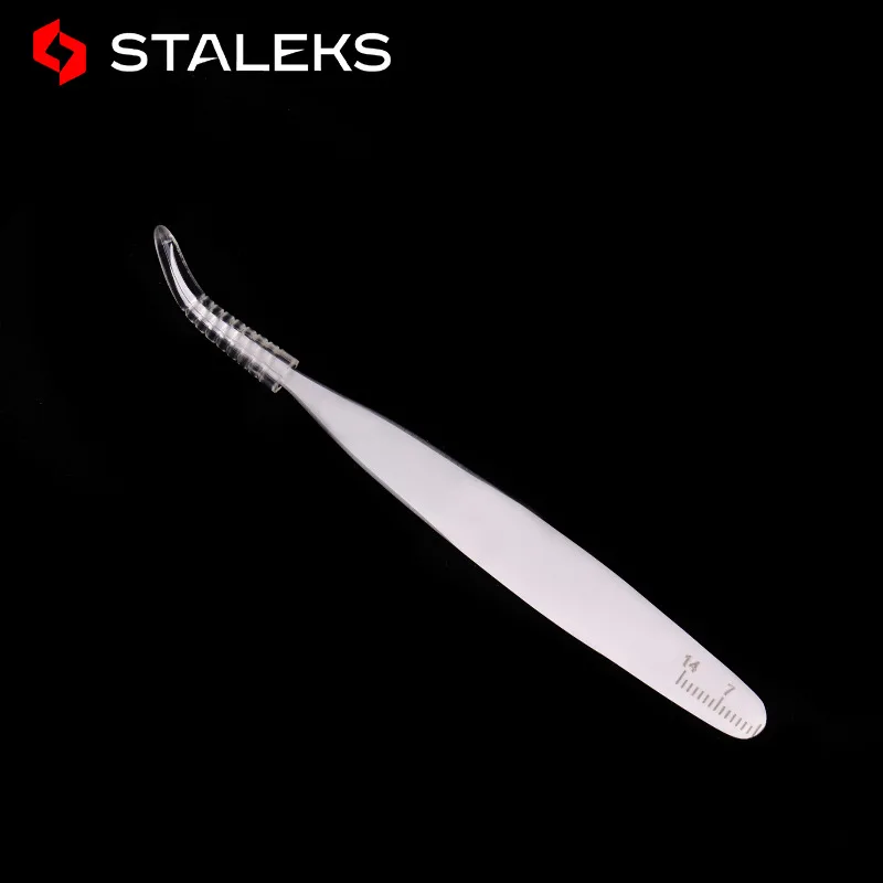 STALEKS PRO 40 7 Пинцет наращивание ресниц цветение эфирные антистатические щипчики