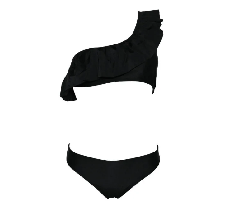 Бикини пикантное платье на одно плечо лист лотоса раза летающий Край Спинки