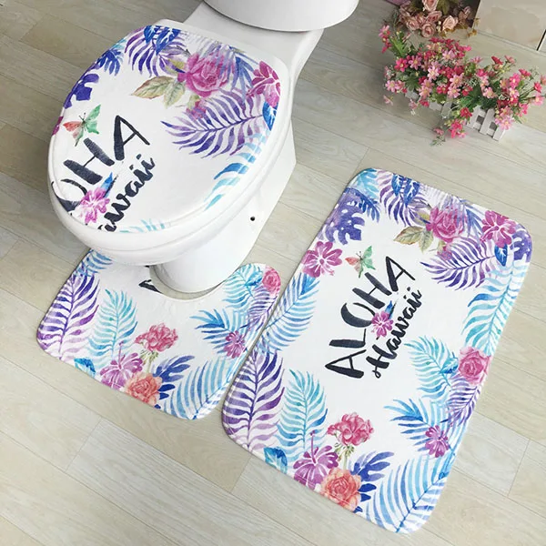 3pcs set -9 3 шт./компл. водный коврик Нескользящая фланелевая стойка для тряпок крышка для унитаза коврик для ванной Морской Мир/клен спальня автомобильное сиденье коврик - Цвет: 3pcs set -9