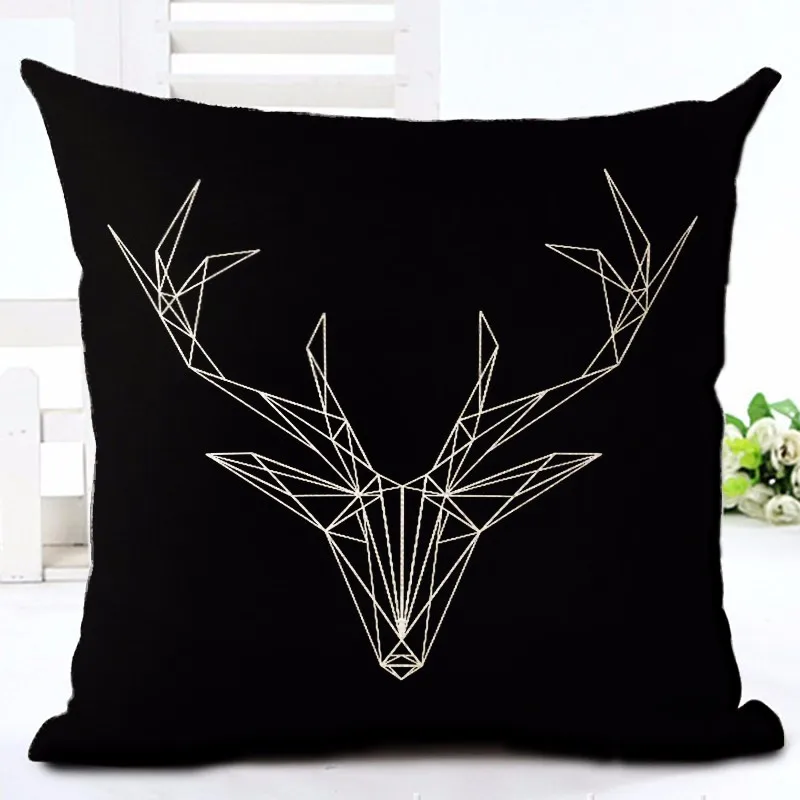 The Newest American Style Geometric Pattern Cushion Home Decorative Pillowcase Linen Cojines Square Throw Pillow Almofadas | Дом и сад