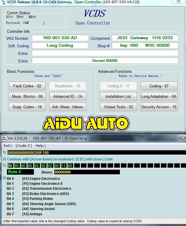 Can портал 1K0 907 530 AD 1K0907530AD для решения установки RCD510 RCD330 Батарея разрядки проблемы GOLF 5 JETTA MK5