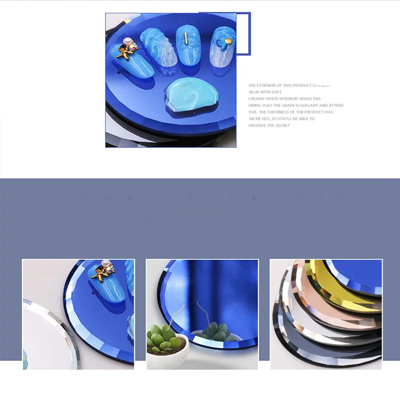 5 шт./лот прозрачная Нейл-арт дисплей доска Гель-лак краски палитра Круглое стекло