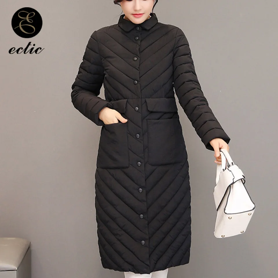 Женская парка 2019 Doudoune Femme Piumino Donna Inverno теплый длинный пуховик с высоким воротом