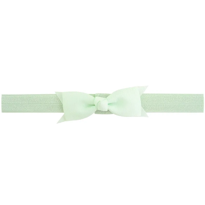 19 Light Green Детская чалма для новорожденных, повязка на голову с бантом из корсажной ленты, эластичные повязки на голову с бантом для девочек, головной убор, аксессуары для волос - Цвет: 19 Light Green