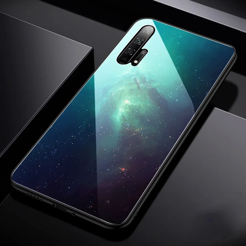 Aixuan для huawei Honor 20 стеклянный чехол Honor20 Coque Силиконовый противоударный Роскошный чехол из закаленного стекла для huawei Honor 20 pro - Цвет: color 2