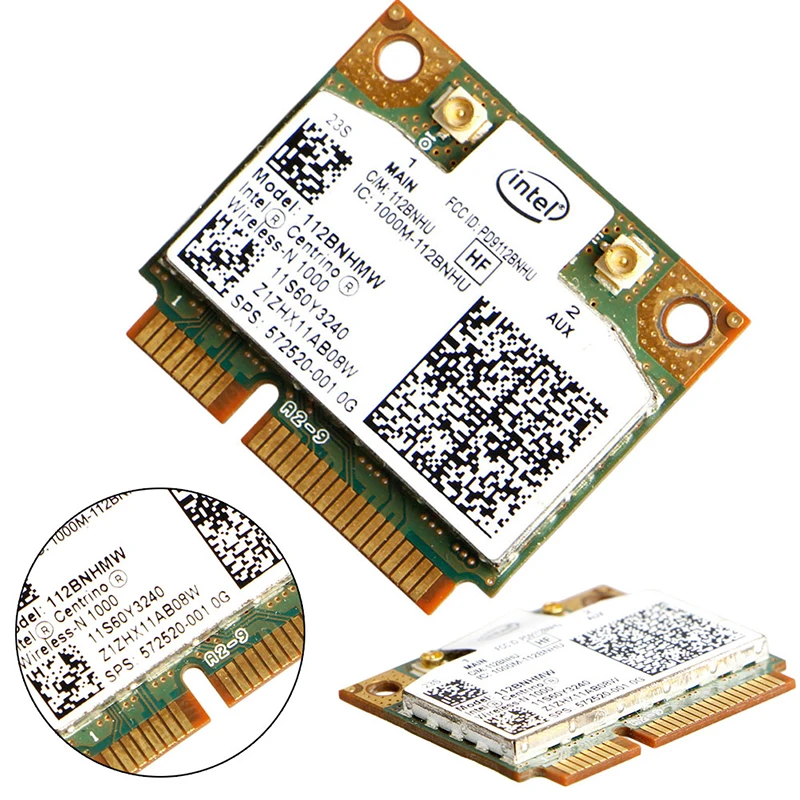 Мини Wi Fi карта Intel Centrino Wireless N 1000 802 11 b/g/n 112BNHMW половина PCI E C26|intel centrino wireless-n 1000|wifi