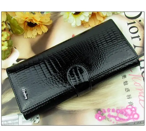 Классический образец крокодил натуральной кожи долго дизайн женщин кошелек из