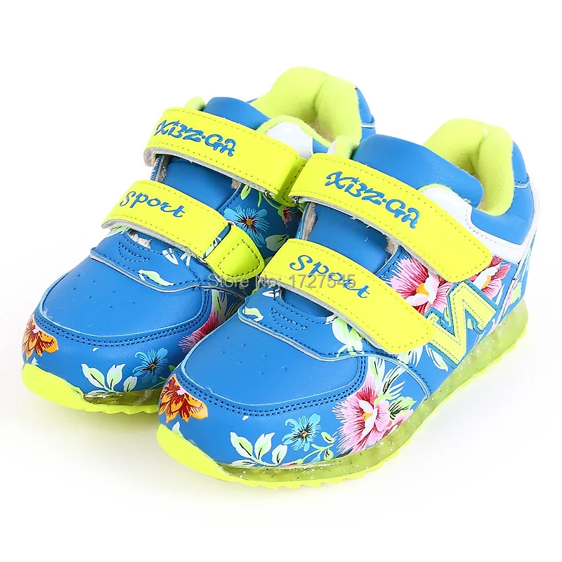 2015 Winter Korean fashion casual shoes women plus velvet warm LED electronic light | Детская одежда и обувь