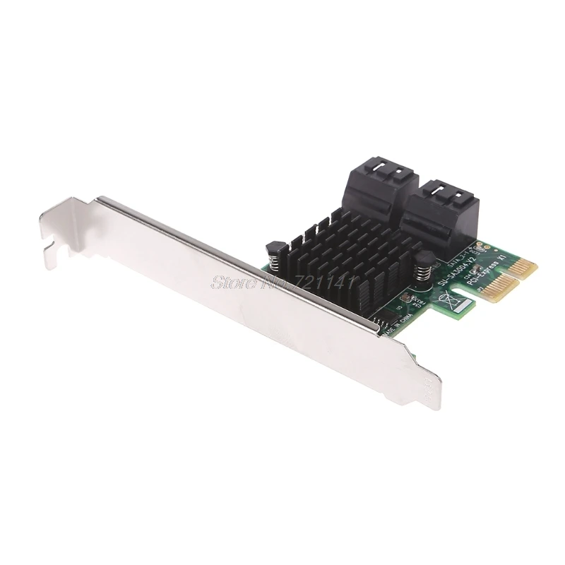 PCI E Express 1x в 4 портовый Sata 3 0 III 6G конвертер контроллер адаптер карты Прямая