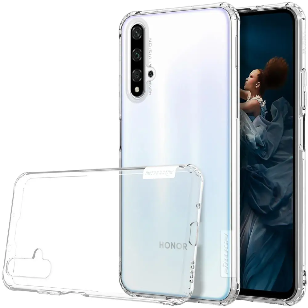 Оригинальный чехол NILLKIN Nature из ТПУ для Huawei Honor 20 мягкий прозрачный силиконовый