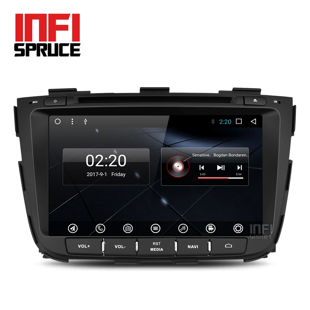 Infispruce ZSLT8071 2G + 32G android 7 1 автомобильный радиоприемник gps навигация с управлением