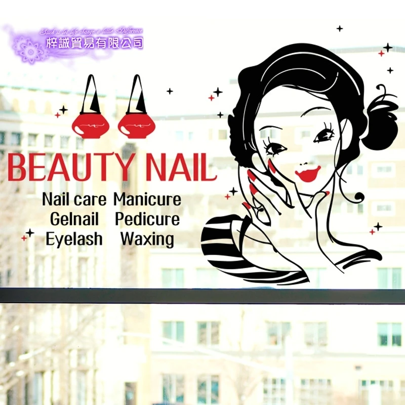 

Nail Art Salon Sticker Spa Massage Decal Beauty Posters Vinyl Wall Decals Decor Mural Beauty Nail Salon Sticker