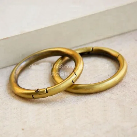 4 шт. винтажное круглое металлическое кольцо для ключей, пружинные пряжки для рукоделия, ручная работа, ручная работа, сумка, открывающее кольцо AU086