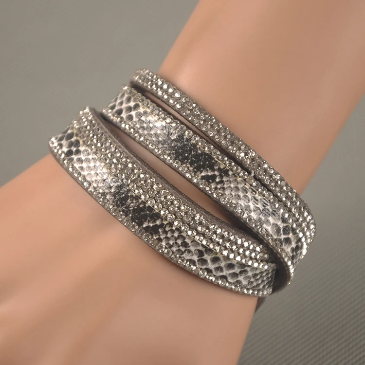 Женский многослойный браслет Lokaer со змеиным узором 9 цветов на выбор|bracelet with