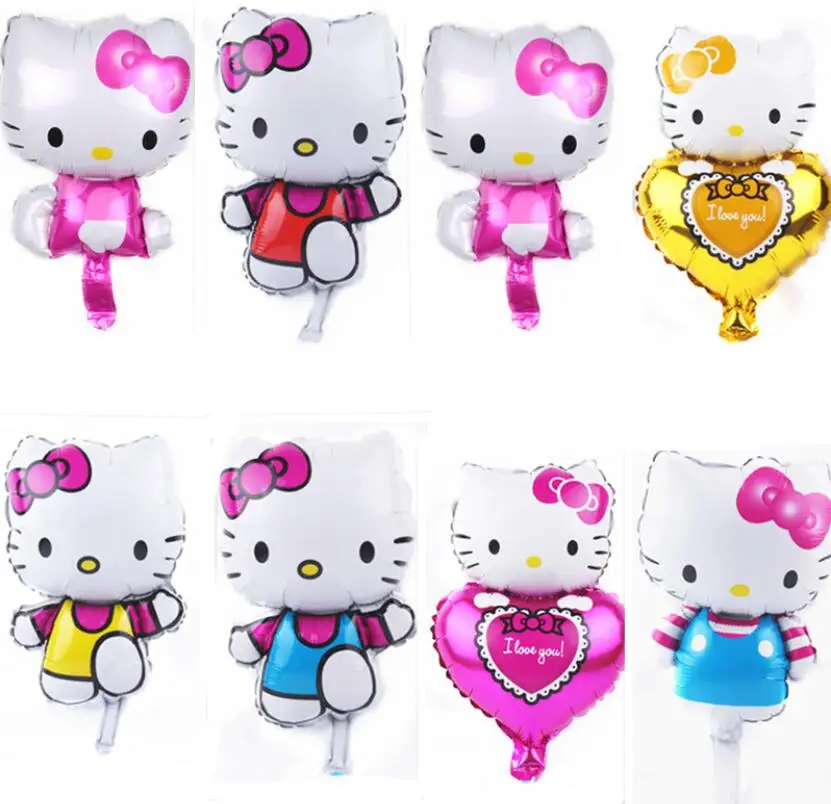 KUAWANLE 50 шт./лот Мини Hello Kitty воздушный шар для вечеринки с мультяшным рисунком KT