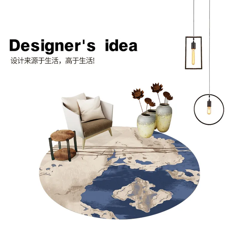 Modern Fashion Nordic Plant Landscape Round Chair/Table Desk Mat Living Room Bedroom Area Rug Decorative Carpet | Дом и сад