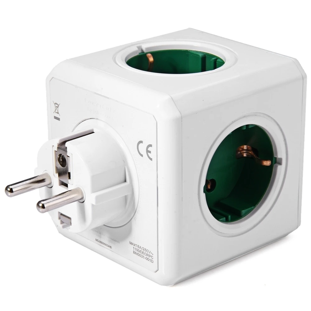 Цельнокроеное платье Allocacoc Мощность Cube оригинальный разъем DE Plug 5 розеток адаптер