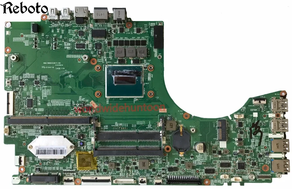 Стильная материнская плата для ноутбука MSI GT72 GE72 с процессором SR1PX i7-4710HQ 2,5 ГГц P/N MS-17811 VER 1,0 DDR3 полностью протестирована