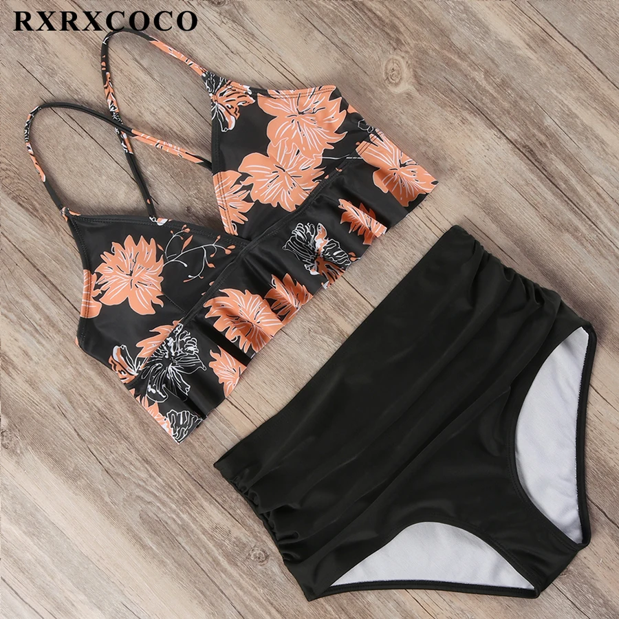 RXRXCOCO бикини 2019 Mujer Новый сексуальный купальник женский с высокой талией пуш ап