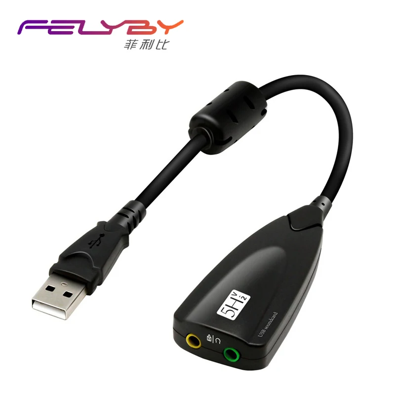 Внешний 7,1 стерео анти-помехи удлинитель USB звуковая карта Микрофон Аудио разъем 3,5 мм адаптер для ПК ноутбук бесплатный привод