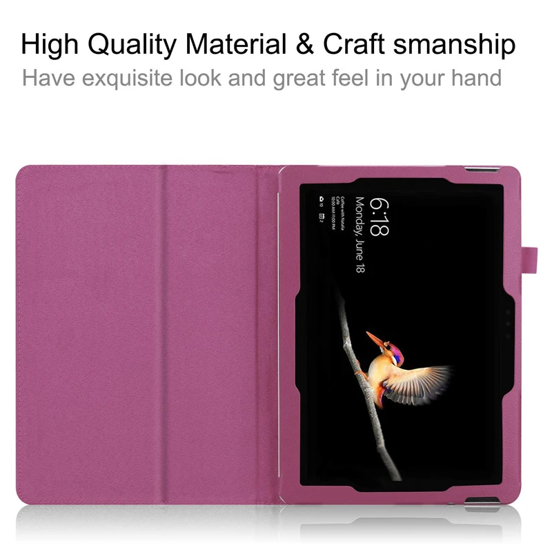 100Pcs/lot Premium Folio Folding Stand PU Leather Case Cover with Magnetic for Windows Microsoft Surface Go Released in 2018 | Компьютеры