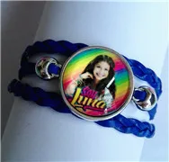C Jiangzimei1pc, супер поп-певец, соя луна, серебряные кожаные браслеты, I'm moon glass charm, ручная цепочка, браслет для девочек, вечерние, подарок - Окраска металла: C