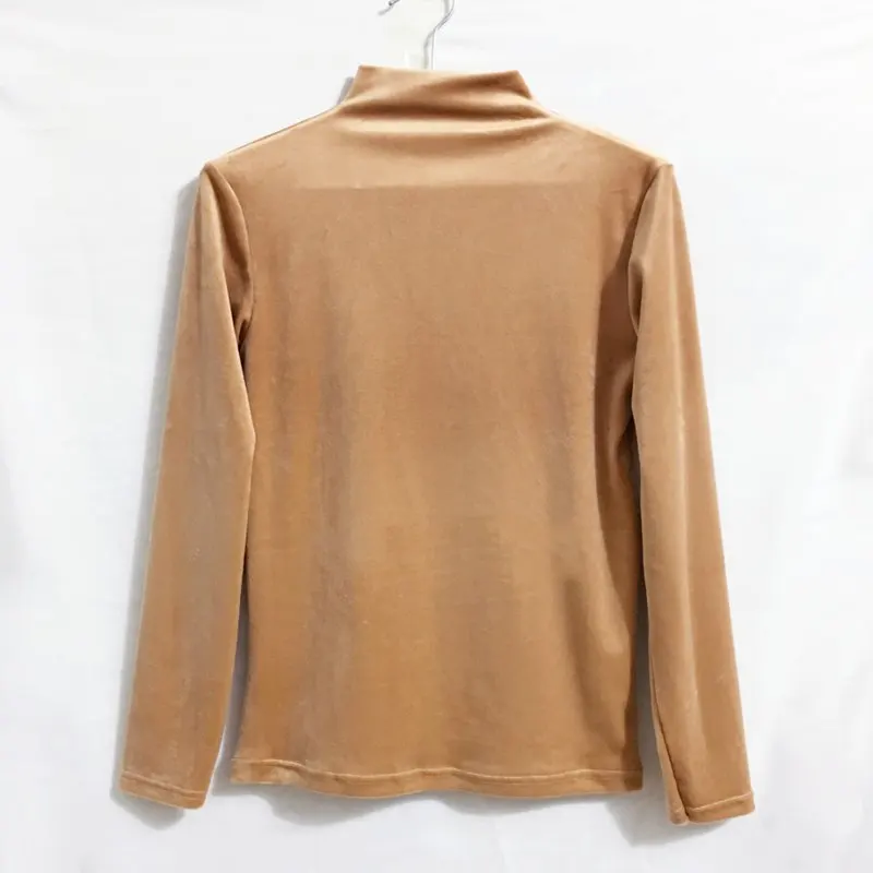 Brown HY636 ONLYSVTE M-2XL, женский свитер, длинный рукав, водолазка, Теплый Бархатный пуловер, блузка, топ, мягкий женский джемпер, Повседневный, Pull Femme - Цвет: Brown HY636