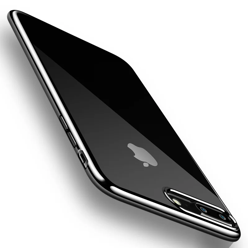 Роскошный мягкий силиконовый чехол для iPhone 5 5S 5C SE 6 6S 7 8 X плюс позолоченный гибкий