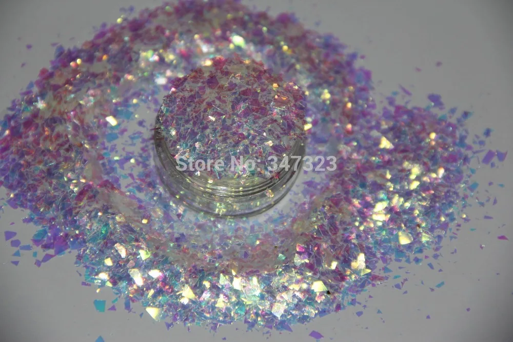 10 радужных цветов случайный вырез блеск майлар для украшения ногтей и других |