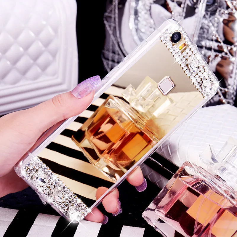 2017 Luxury Diamond Mirror Case Bling Rhinestone Phone Cover For BBK Vivo X6 X7 X9 Plus Y37 Y66 Y55 Y51 Xplay6 V3 Max Y31 Y35 X5 |
