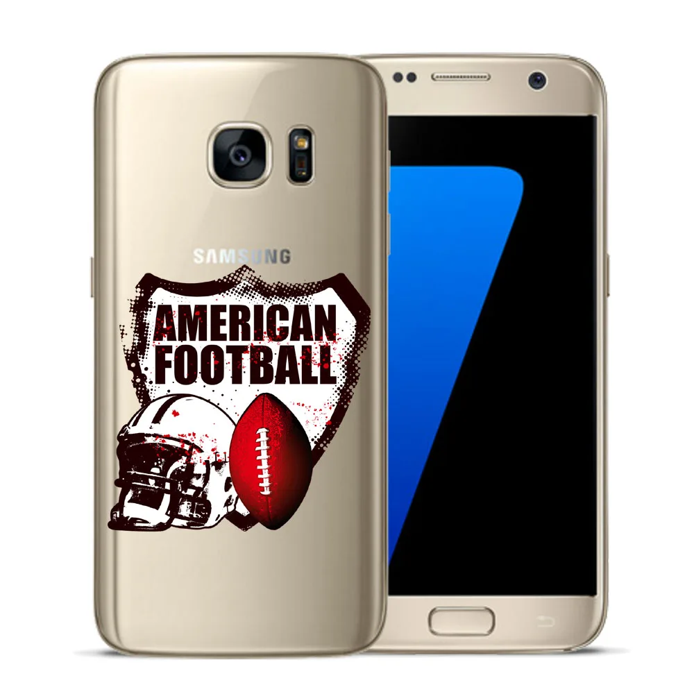 Американский футбол Регби Звезда Мягкий ТПУ силиконовый чехол для Samsung Galaxy S5 Mini S6