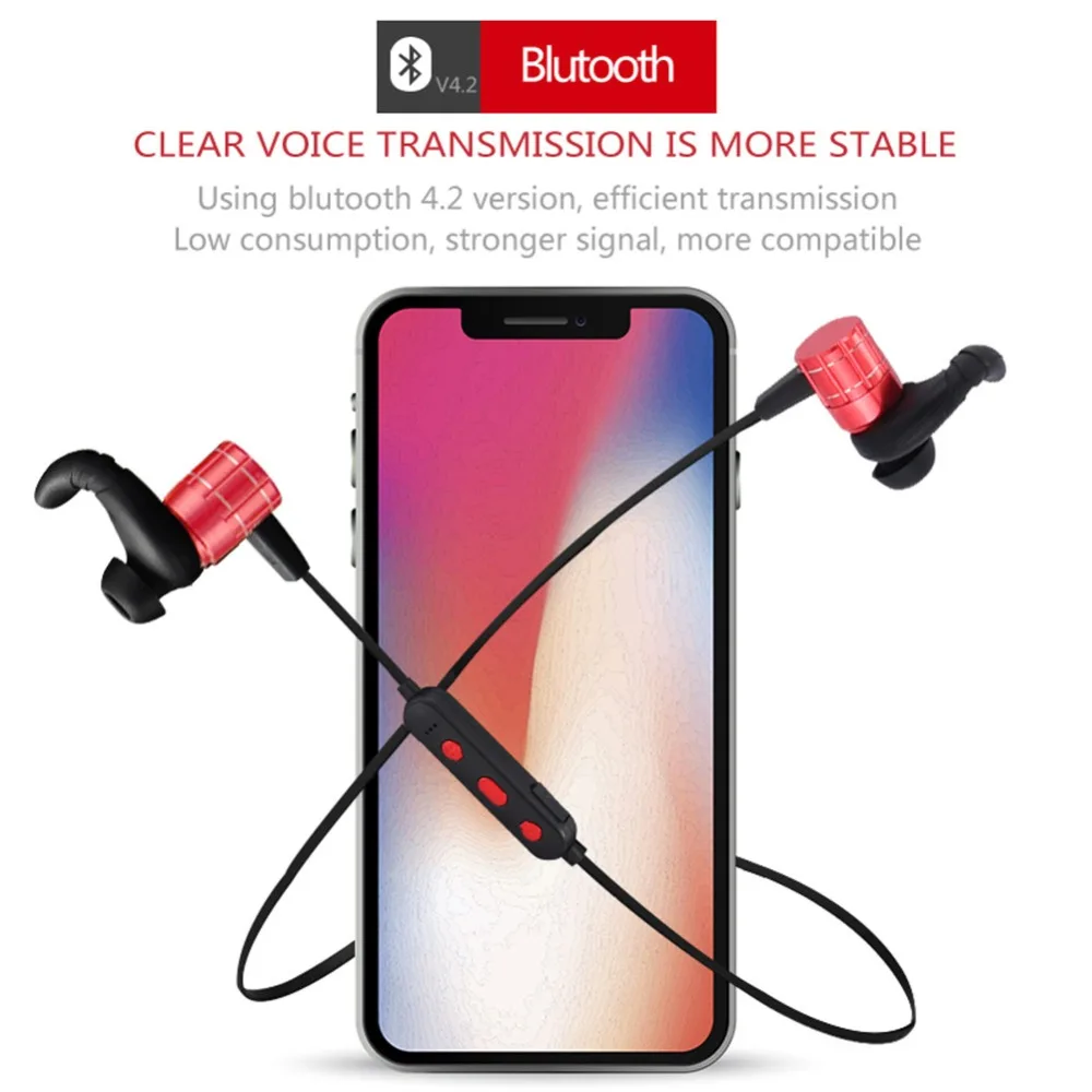 ZHY 02 беспроводные наушники магнитные BT 4 2 Bluetooth супер бас стерео спортивные с