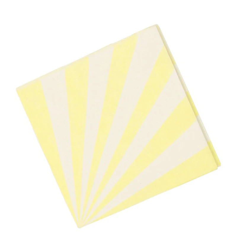 yellow 20 шт/Партия Красочные Мультяшные Совы бумажные салфетки для счастливого дня рождения украшения дети девственная древесина декупаж тканей Npkins - Цвет: yellow