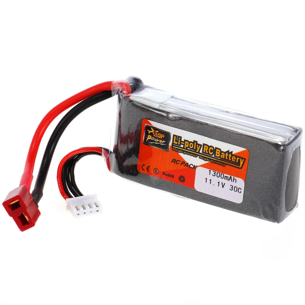 Батареи для радиоуправляемых игрушек ZOP power 3 S 11 1 V 1300 mAh 30C T Plug LiPo батарея QAV250 H210 LS180