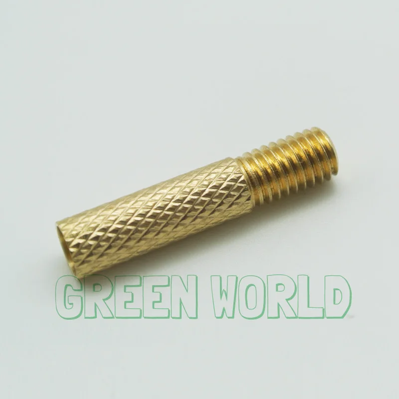 Однотонный латунный адаптер Green World 1 шт./лот наружная резьба M5 внутренняя 8-32 |