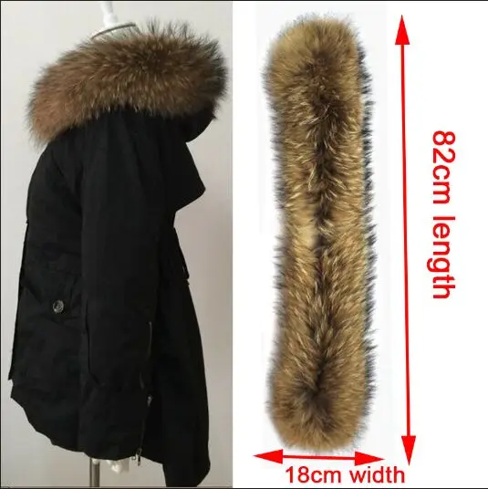 black zipper fur 18 Высокое качество, большой натуральный мех, новинка, модная зимняя куртка, пальто для женщин, толстый пуховик, парка, армейский зеленый цвет, Женская куртка - Цвет: black zipper fur 18