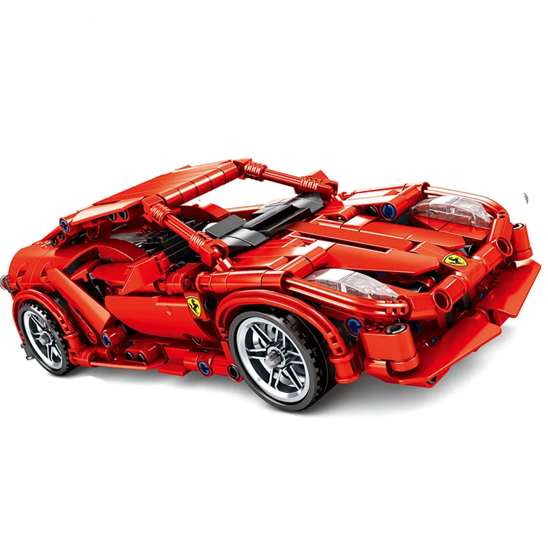 A with book no box 603 шт. Ferraried F1 гоночный автомобиль строительные блоки fit Technic гоночные автомобили суперкар Playmobil кирпичи дети мальчики игрушки подарки - Цвет: A with book no box