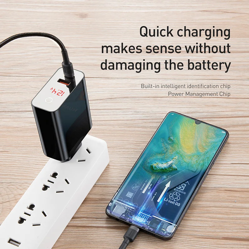 Baseus Высокое качество 45 Вт Usb C type зарядное устройство быстрое 3 0 ЕС адаптер