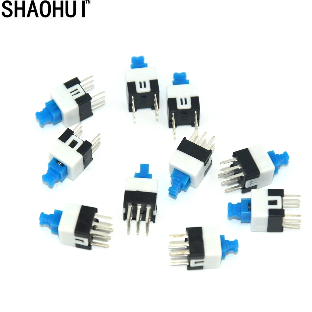 1000PCS 6 Pin Square 7mmx7mm New Product DPDT Mini Push Button Self-locking Switch free shipping | Обустройство дома