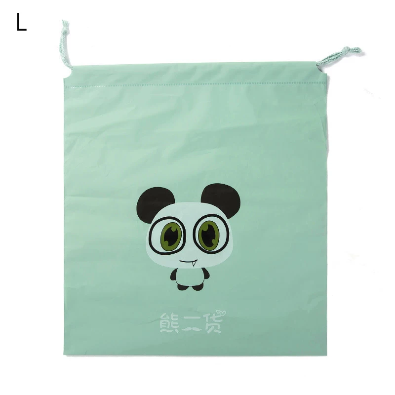Green L BalleenShiny PE 40*36 см мультфильм животных шнурок сумки для хранения ткань обуви Макияж Neaten мешок водонепроницаемый путешествия сумки - Цвет: Green L