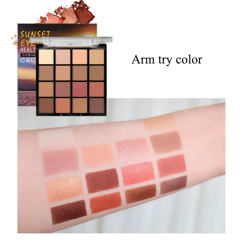 16 цветов Professional для дам Eye Shadow Palette косметические блестки порошок долговечный